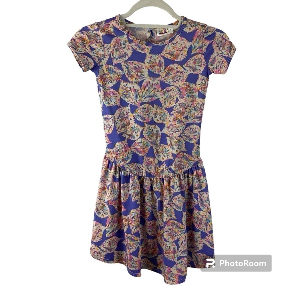 Dot Dot Smile Flapper Leaf Print Dress Size 7